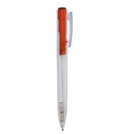 Caneta plastica translucida vermelho jpg