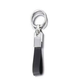 Chaveiro metal couro sintetico com argolas jpg
