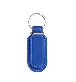 Chaveiro de couro sintetico azul jpg