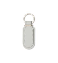 Chaveiro de couro sintetico branco jpg