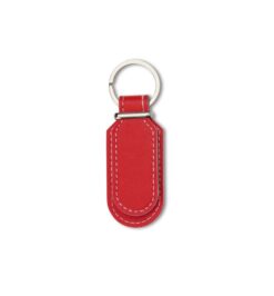 Chaveiro de couro sintetico vermelho jpg