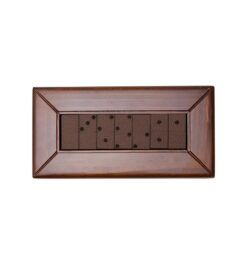 Jogo de domino premium madeira escura jpg
