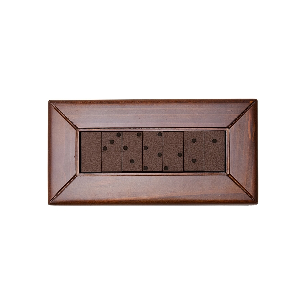 Jogo de domino premium madeira escura jpg