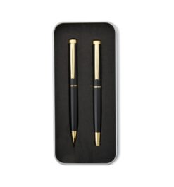 Kit caneta esferografica e roller dourado jpg