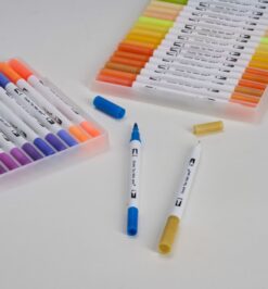 Kit canetinhas ponta dupla cores jpg