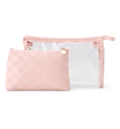 Kit necessaire duas pecas rosa jpg