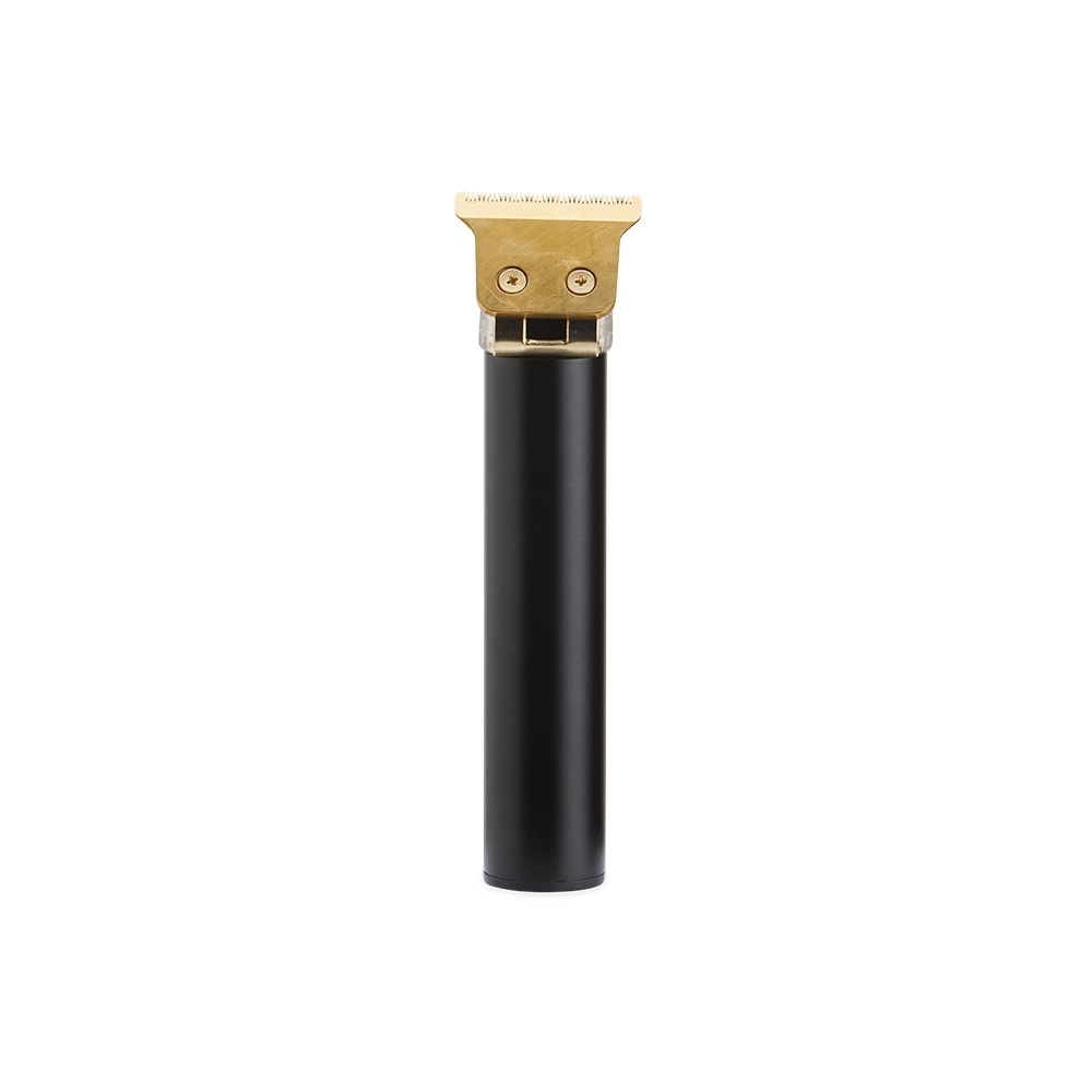 Maquina de cortar cabelo recarregavel preto com dourado jpg