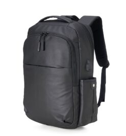 Mochila couro sintetico usb litros jpg
