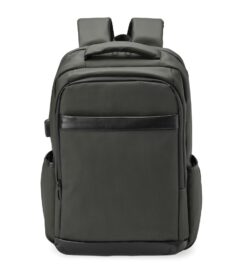 Mochila couro sintetico usb litros verde jpg