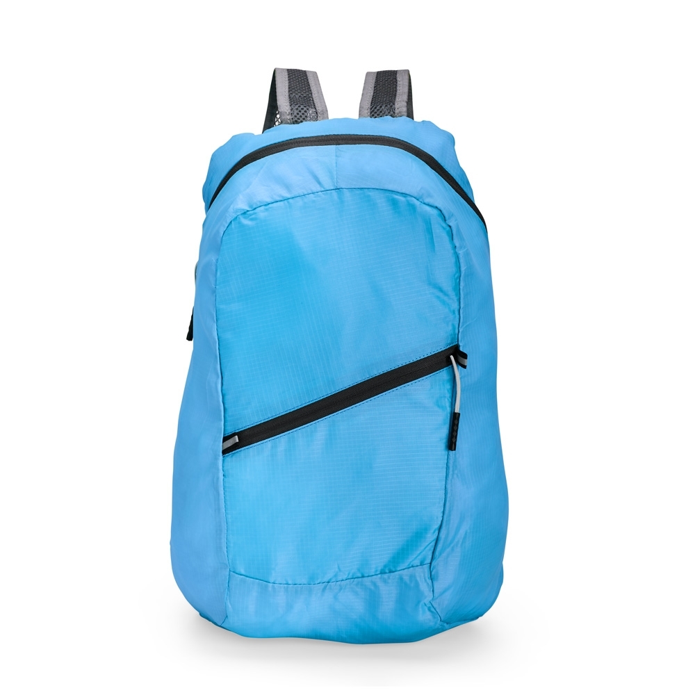 Mochila dobravel poliester litros azul claro jpg