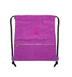 Mochila saco nylon impermeavel roxo jpg