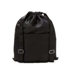 Mochila saco poliester preto jpg