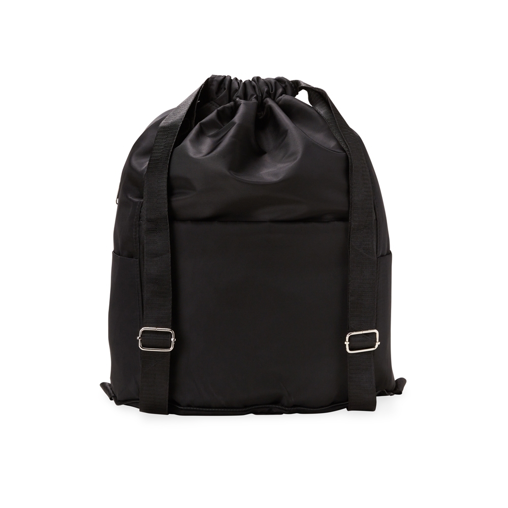 Mochila saco poliester preto jpg