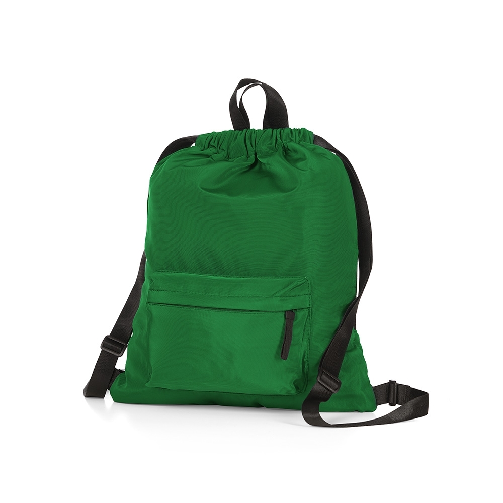 Mochila saco poliester verde jpg