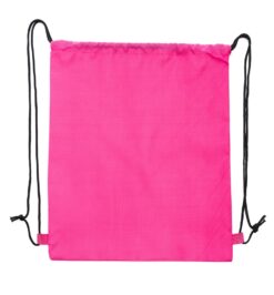 Mochila saco em nylon rosa jpg