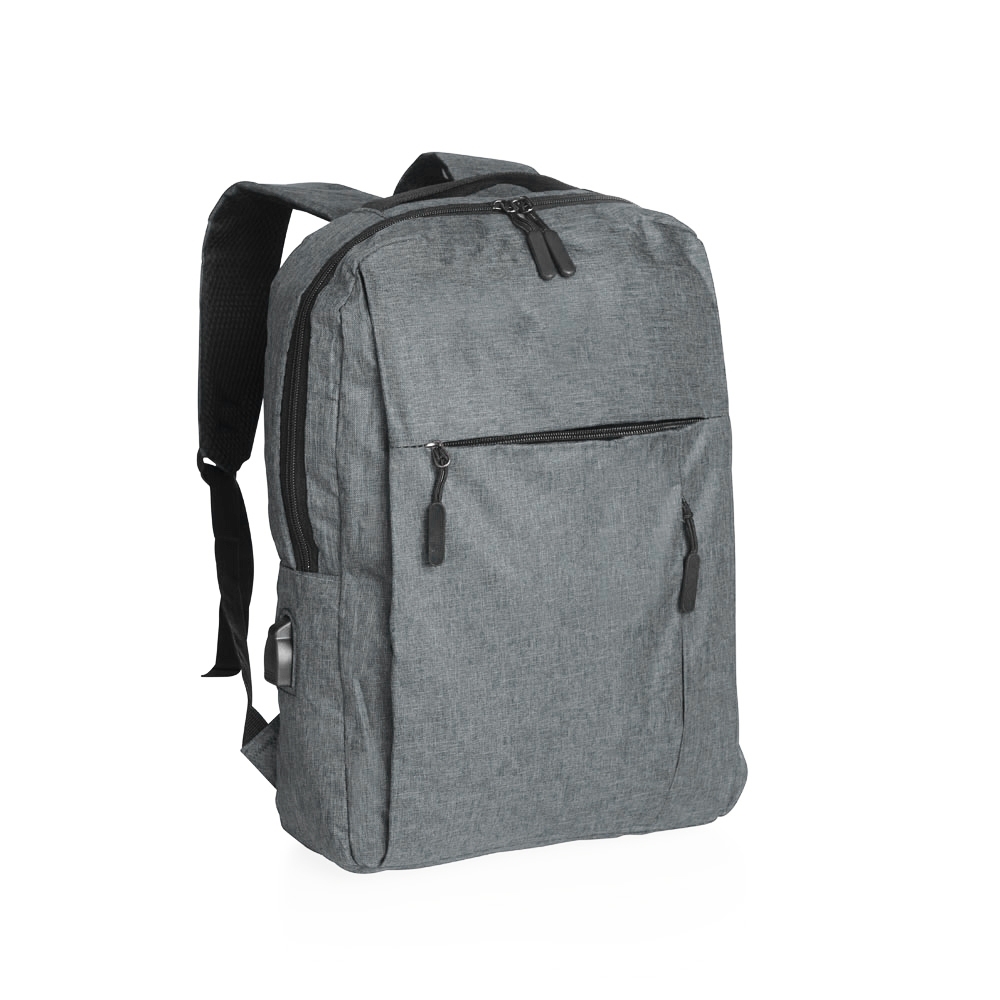 Mochila de nylon usb l cinza jpg