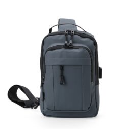 Mochila de ombro usb cinza jpg