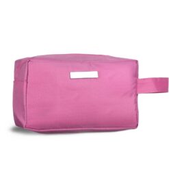 Necessaire pvc impermeavel com plaquinha rosa jpg