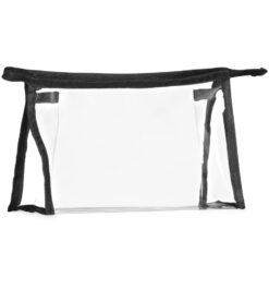 Necessaire plástica personalizável com detalhe colorido