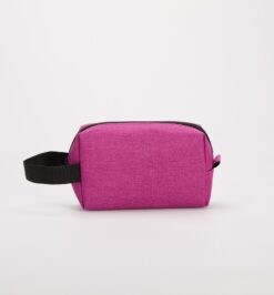 Necessaire poliester pvc mescla rosa jpg