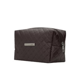 Necessaire puff matelasse marrom jpg