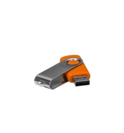 Pen drive sm giratorio metal gb laranja jpg
