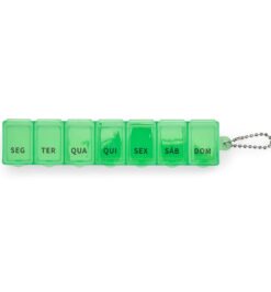 Porta comprimidos semanal plastico verde jpg