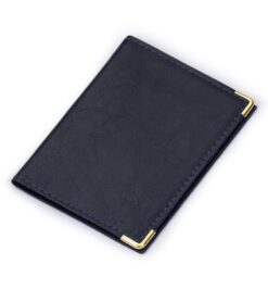 Porta documento em couro sintetico azul jpg