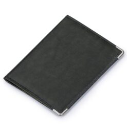 Porta documento em couro sintetico preto jpg