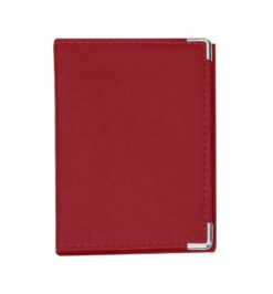 Porta documento em couro sintetico vermelho jpg