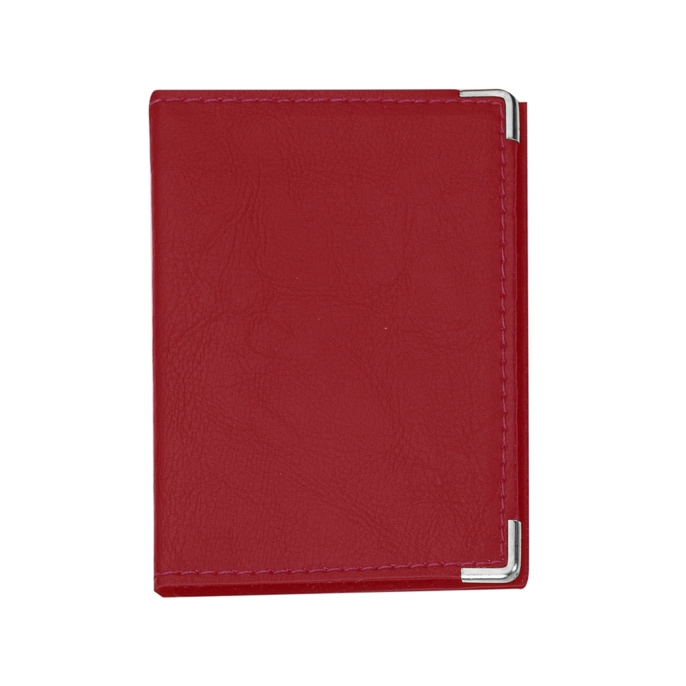 Porta documento em couro sintetico vermelho jpg