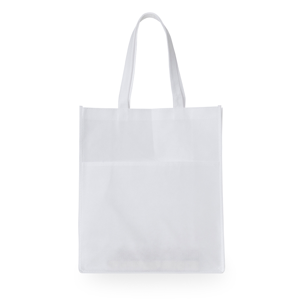 Sacola tnt com bolso branco jpg
