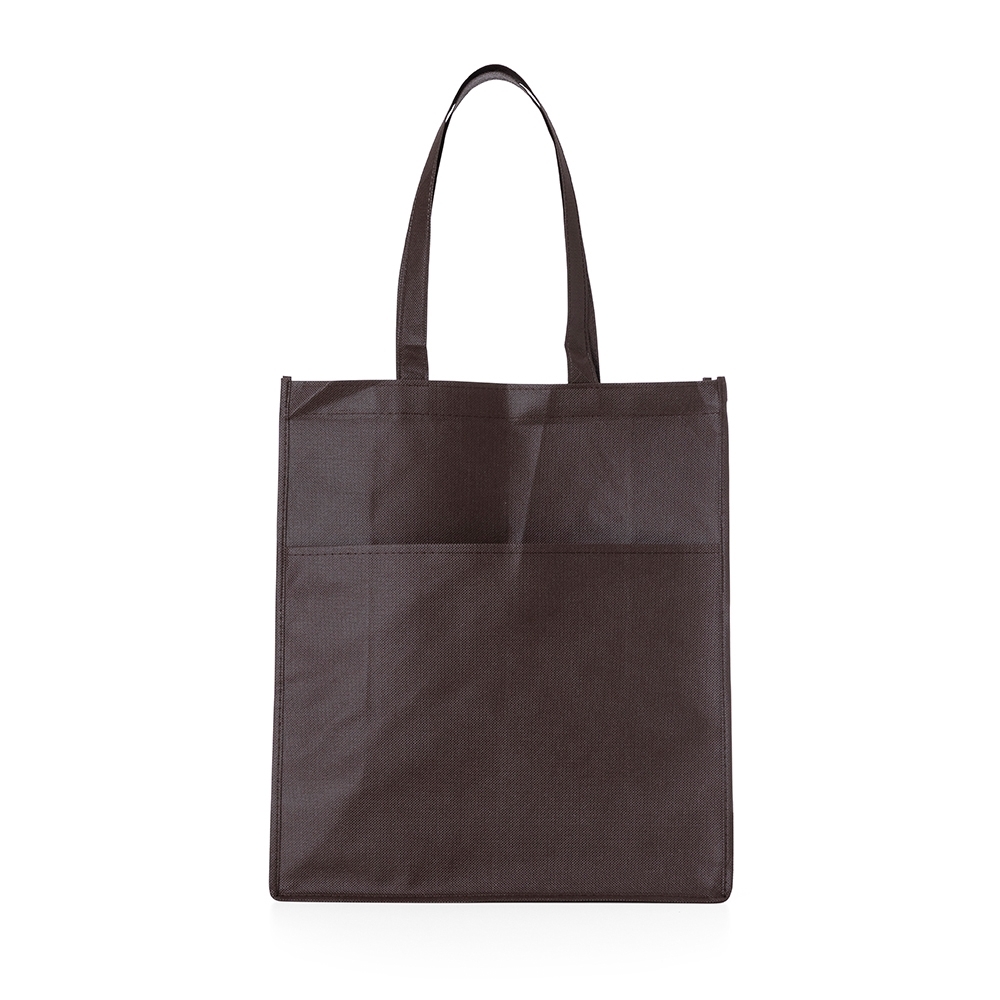 Sacola tnt com bolso marrom jpg
