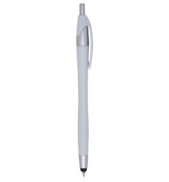 Caneta plastica touch branco jpg