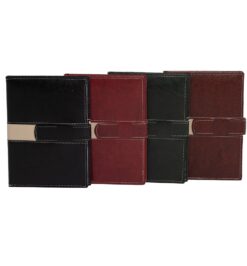 Agenda diária personalizável com fecho e suporte para caneta