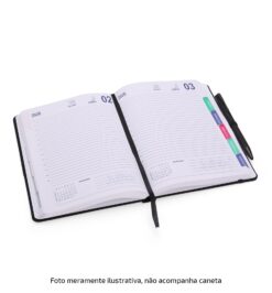 Agenda personalizada com capa de linho