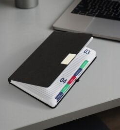 Agenda personalizada com capa de linho