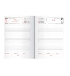 Agenda corporativa personalizável de couro sintético