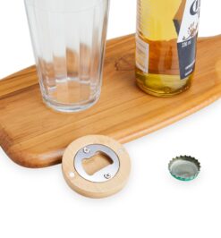 Abridor de garrafa personalizado em bambu