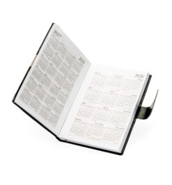 Agenda diária personalizável com fecho e suporte para caneta
