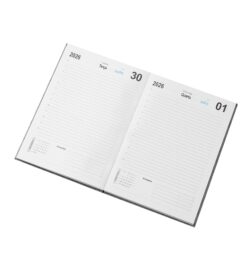 Agenda diária personalizada 2026 em linho