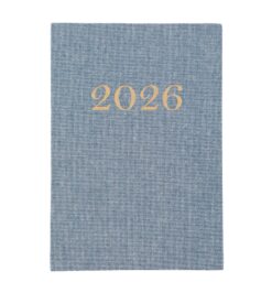 Agenda diária personalizada 2026 em linho