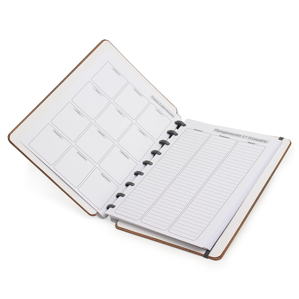 Caderno de disco percalux personalizável para empresas