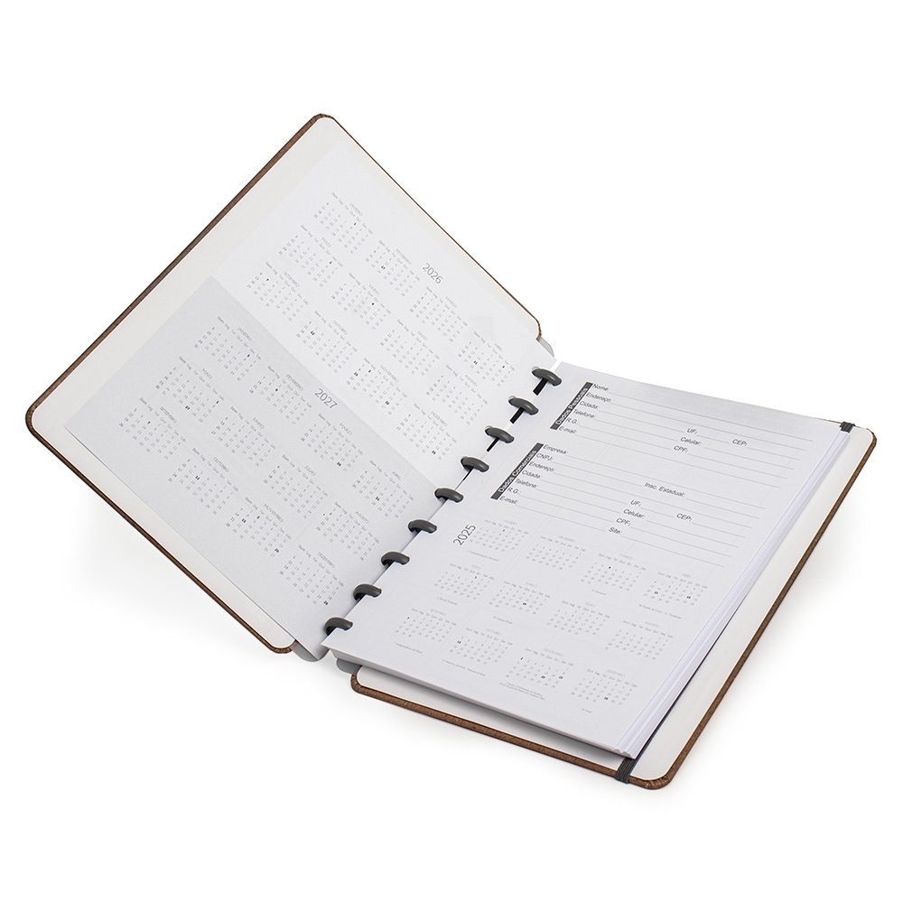 Caderno de disco percalux personalizável para empresas