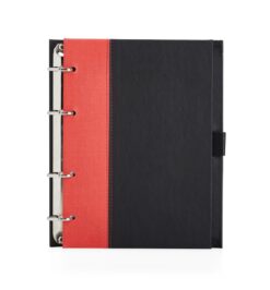 Caderno fichário de couro sintético personalizável para empresas