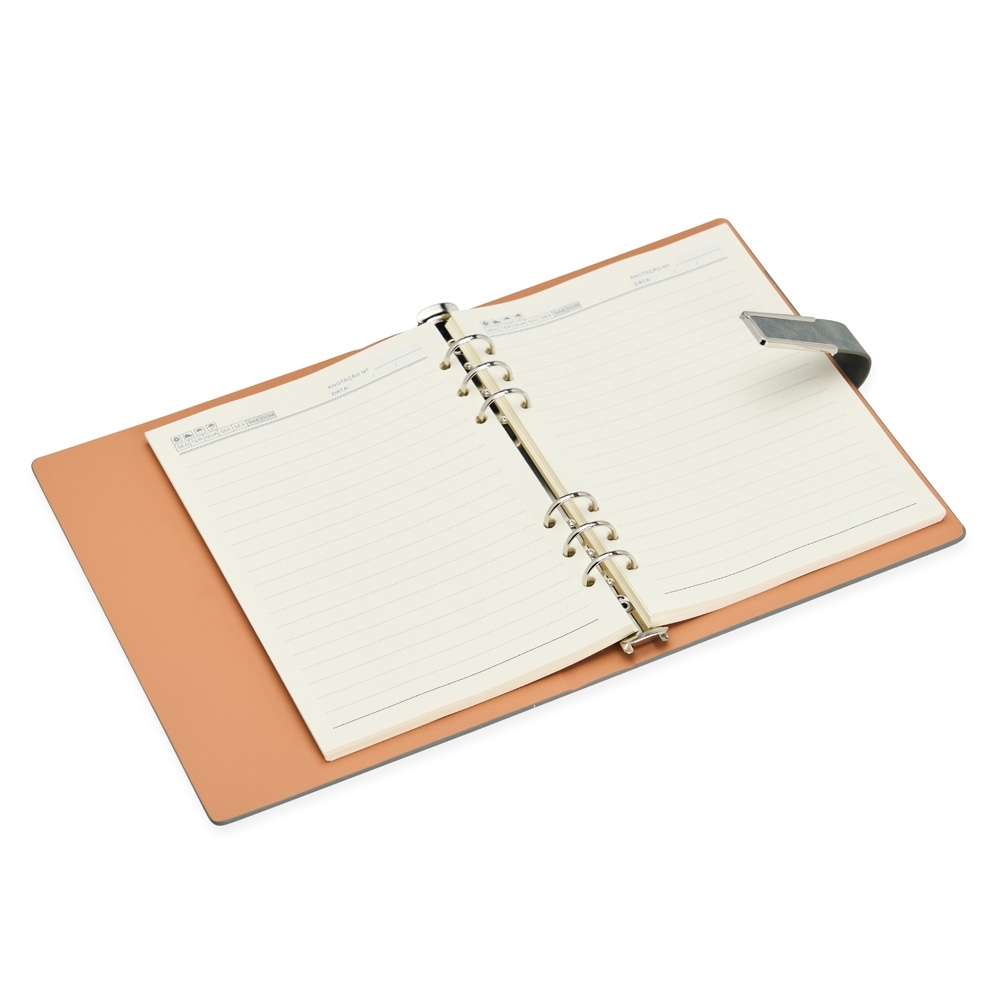 Caderno fichário em pu personalizável