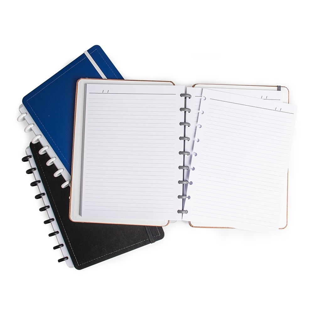 Caderno de disco percalux personalizável para empresas
