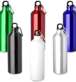 Garrafa em alumínio personalizada com mosquetão 750ml