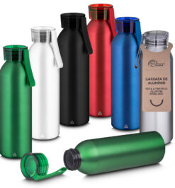 Garrafa em alumínio reciclado personalizada 600 ml