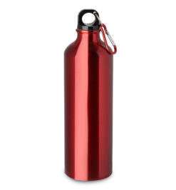 Garrafa em alumínio personalizada com mosquetão 750ml